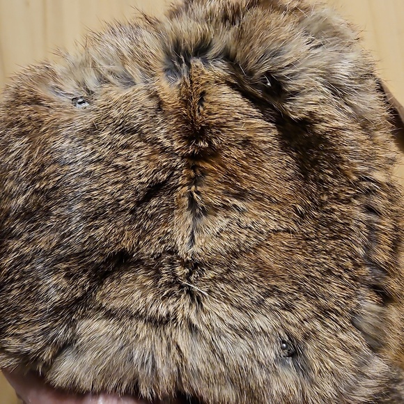 Mad Bomber Real Rabbit Fur Winter Hat With Button Front Flap & Ear Flaps Sz. S - Picture 5 of 8
